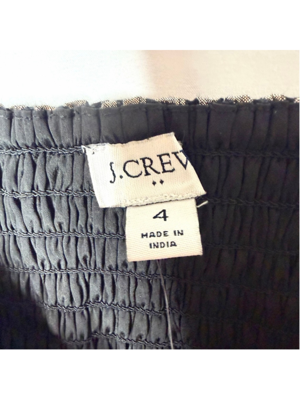 NEW with tags J.Crew Black Gold Gingham Tiered Mini Dress Size 4 - Picture 6 of 8